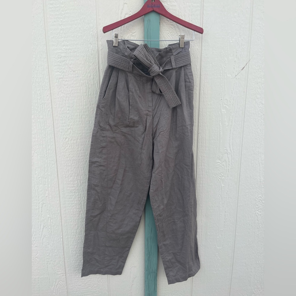 NWT & Other Stories Linen-Blend Paperbag Trousers size 2